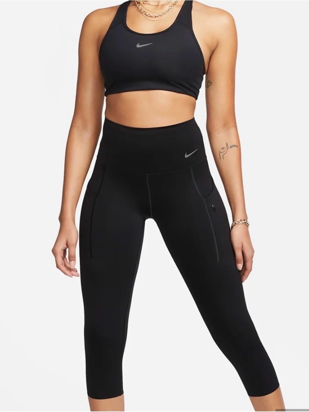Nike Go Black High-Rise Capri Leggings NWT small regular price $105